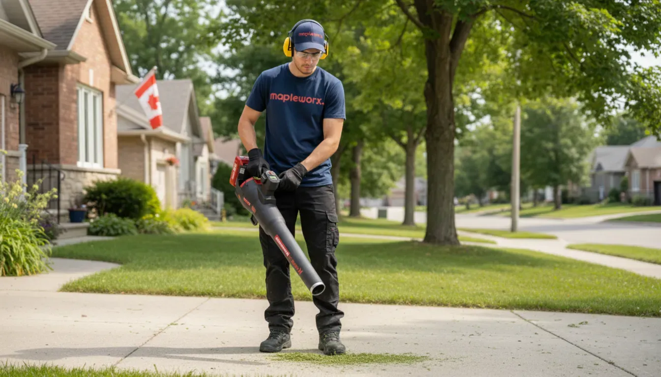 Leaf blower for debris cleanup