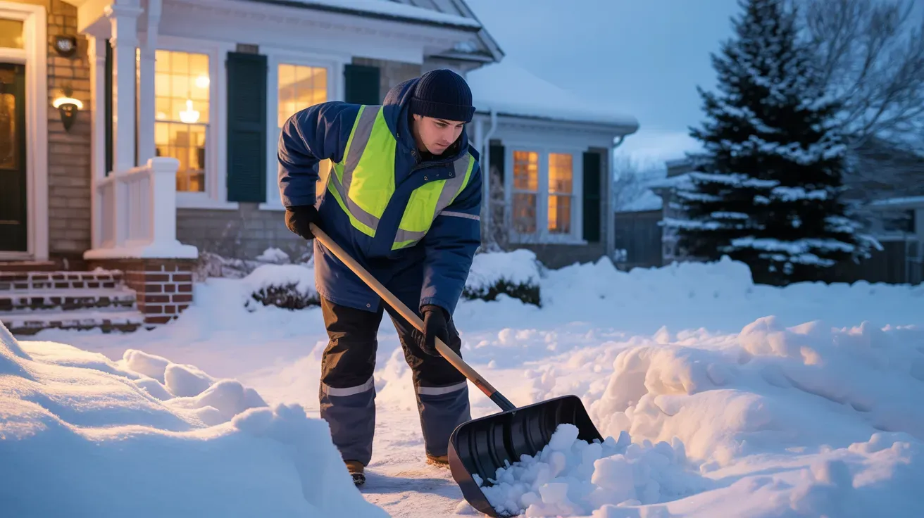 Snow shoveling walkway service
